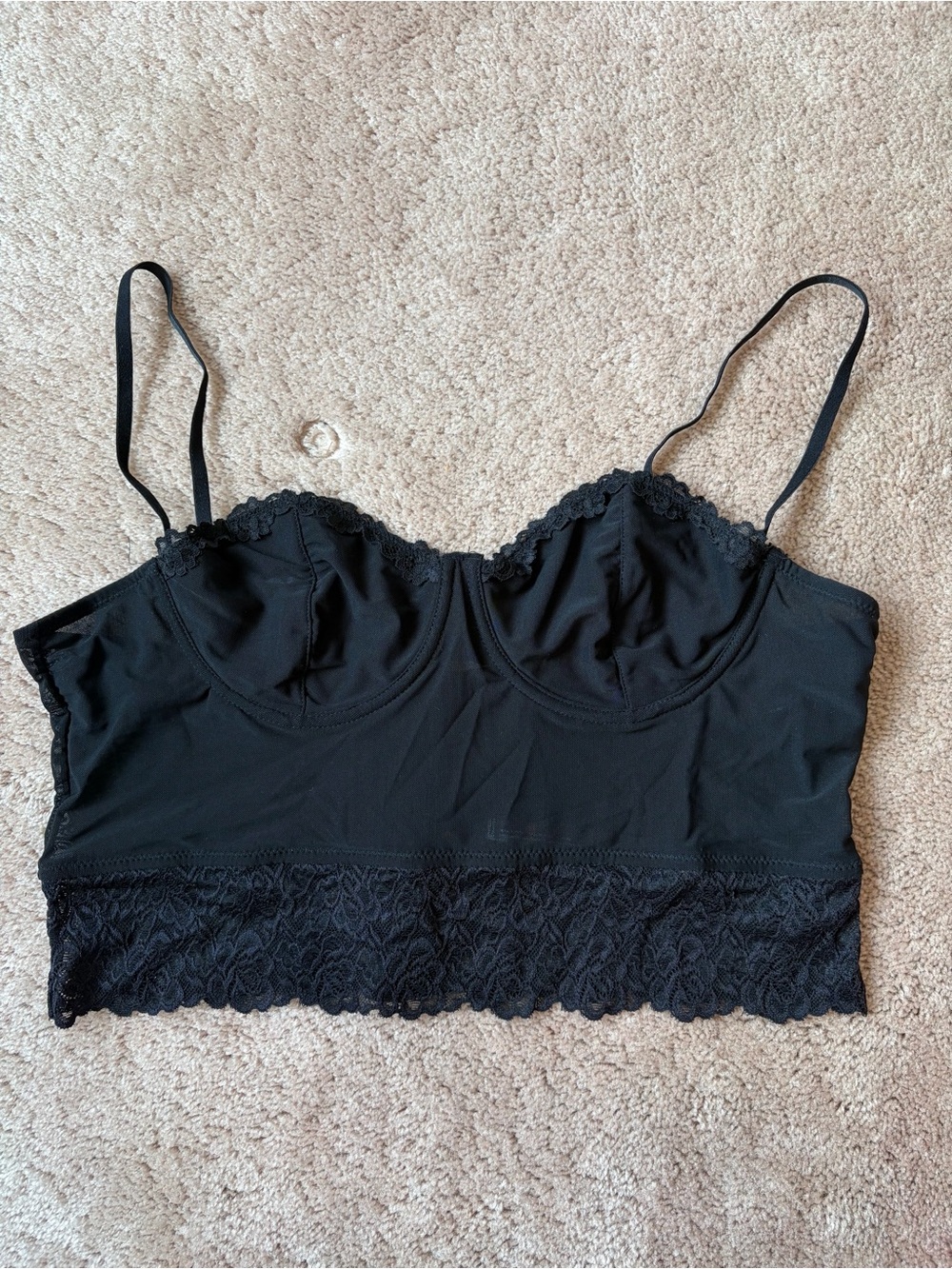 Urban Outfitters Out From Under Black Lace Bralette Bustier Crop Top Cami